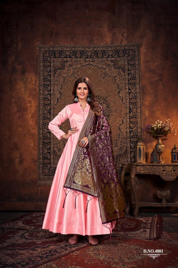 Karishma 4 Silk Wear Silk Designer Ready Made Gown Collection